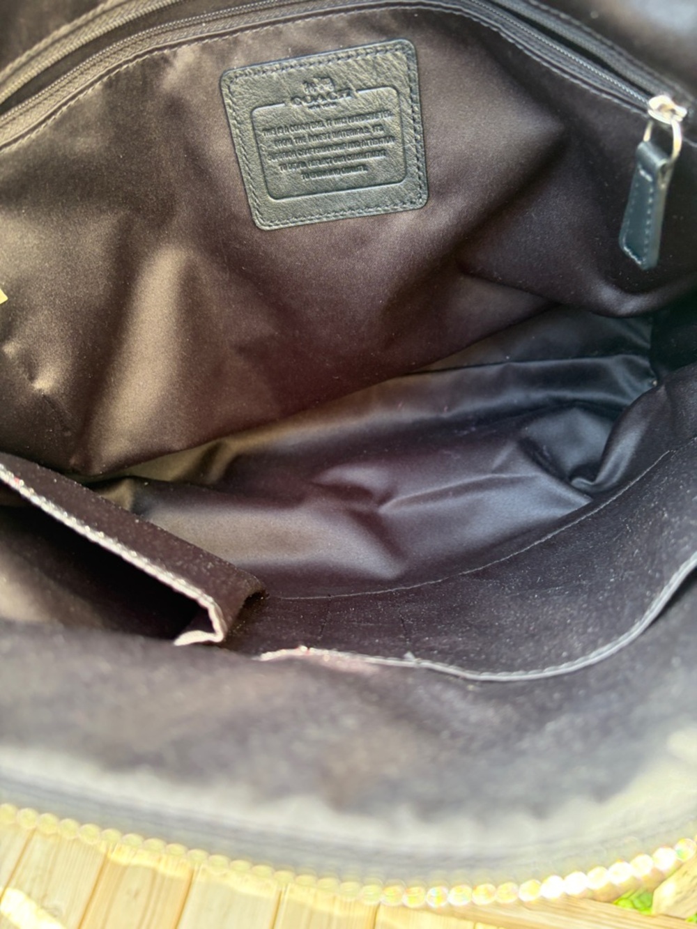 Coach Black Taylor Pebbled Leather Satchel Structured Tote with Front Pocket. - Picture 11 of 12